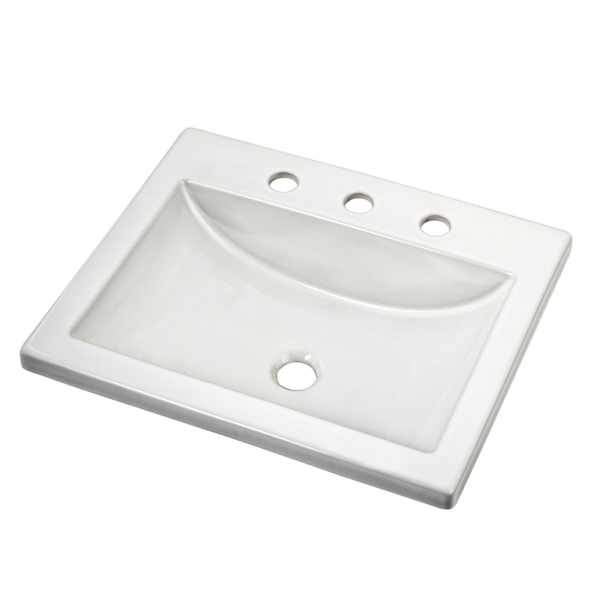 Studio Drop In Sink With 8 Inch Widespread WHITE
